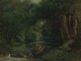 【森林のせせらぎ（A Brook in the Forest）】ギュスターヴ・クールベーメトロポリタン美術館所蔵