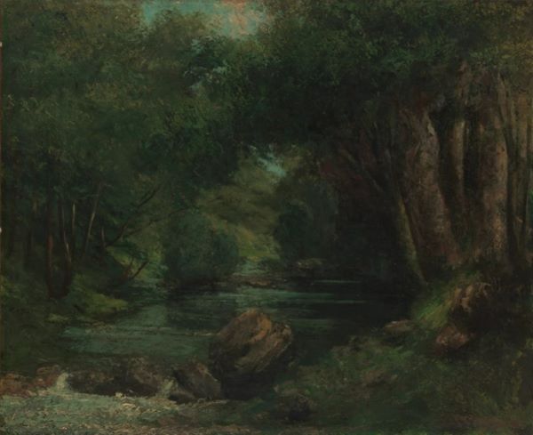【森林のせせらぎ(A Brook in the Forest)】ギュスターヴ・クールベーメトロポリタン美術館所蔵