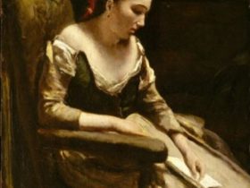 【手紙を読む女（The Letter）】カミーユ・コローーメトロポリタン美術館所蔵