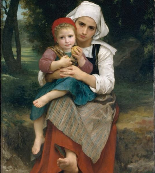 【ブルターニュの兄妹Breton Brother and Sister】ウィリアム・アドルフ・ブグローーメトロポリタン美術館所蔵