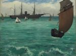 【ブローニュの《キアサージ》（The "Kearsarge" at Boulogne）】エドゥアール・マネーメトロポリタン美術館所蔵