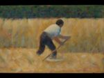 【草を刈る男（The Mower）】ジョルジュ・スーラーメトロポリタン美術館所蔵