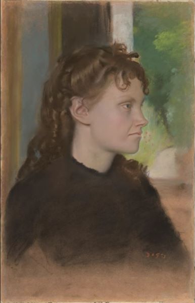 【(パステル画)テオドール・ゴビヤール夫人(イヴ・モリゾ)Madame Théodore Gobillard (Yves Morisot)】エドガー・ドガーメトロポリタン美術館所蔵