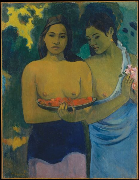 【二人のタヒチの女(Two Tahitian Women)】ポール・ゴーギャンーメトロポリタン美術館所蔵