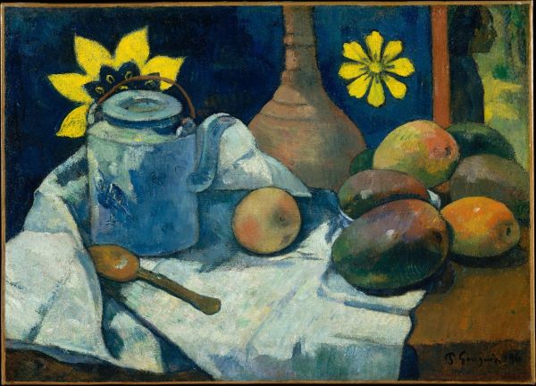 【ティーポットと果物のある静物(Still Life with Teapot and Fruit)】ポール・ゴーギャンーメトロポリタン美術館所蔵