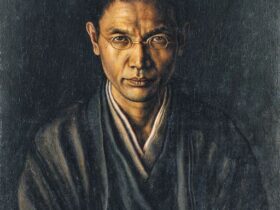 【絡子をかけたる自画像】髙島野十郎‐福岡県立美術館所蔵