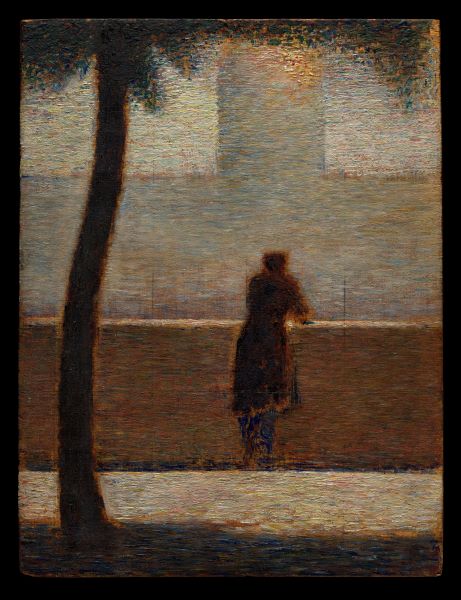 【胸壁にもたれる男(A Man Leaning on a Parapet)】ジョルジュ・スーラーメトロポリタン美術館所蔵