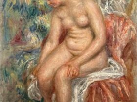 【座って脚を拭う浴女】ルノワールーオランジュリー美術館所蔵