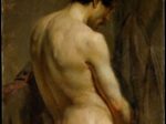 【男性体習作：半身・側面図】ウジェーヌ・ドラクロワーメトロポリタン美術館所蔵