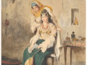 【アブラハム・ベン＝シモルの妻サアダと娘プレシアダ】ウジェーヌ・ドラクロワーメトロポリタン美術館所蔵