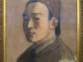 【自画像（トルコ帽）】黒田清輝‐黒田記念館所蔵