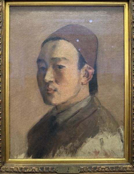 【自画像(トルコ帽)】黒田清輝‐黒田記念館所蔵